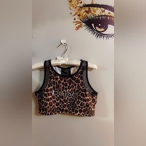 Bebe Sport Leopard Print Sports bra